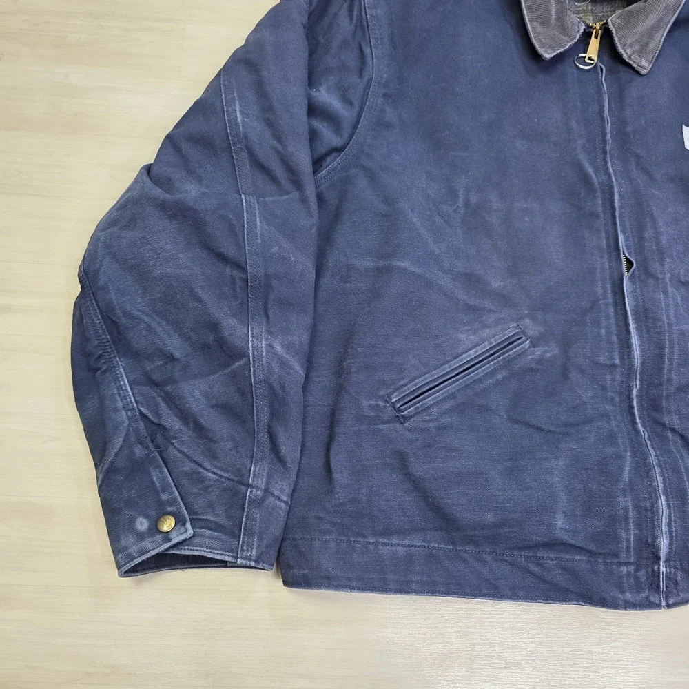 Carhartt Blanket Lined Detroit Jacket Navy Blue Fade J172 DNY Size 4XL‎